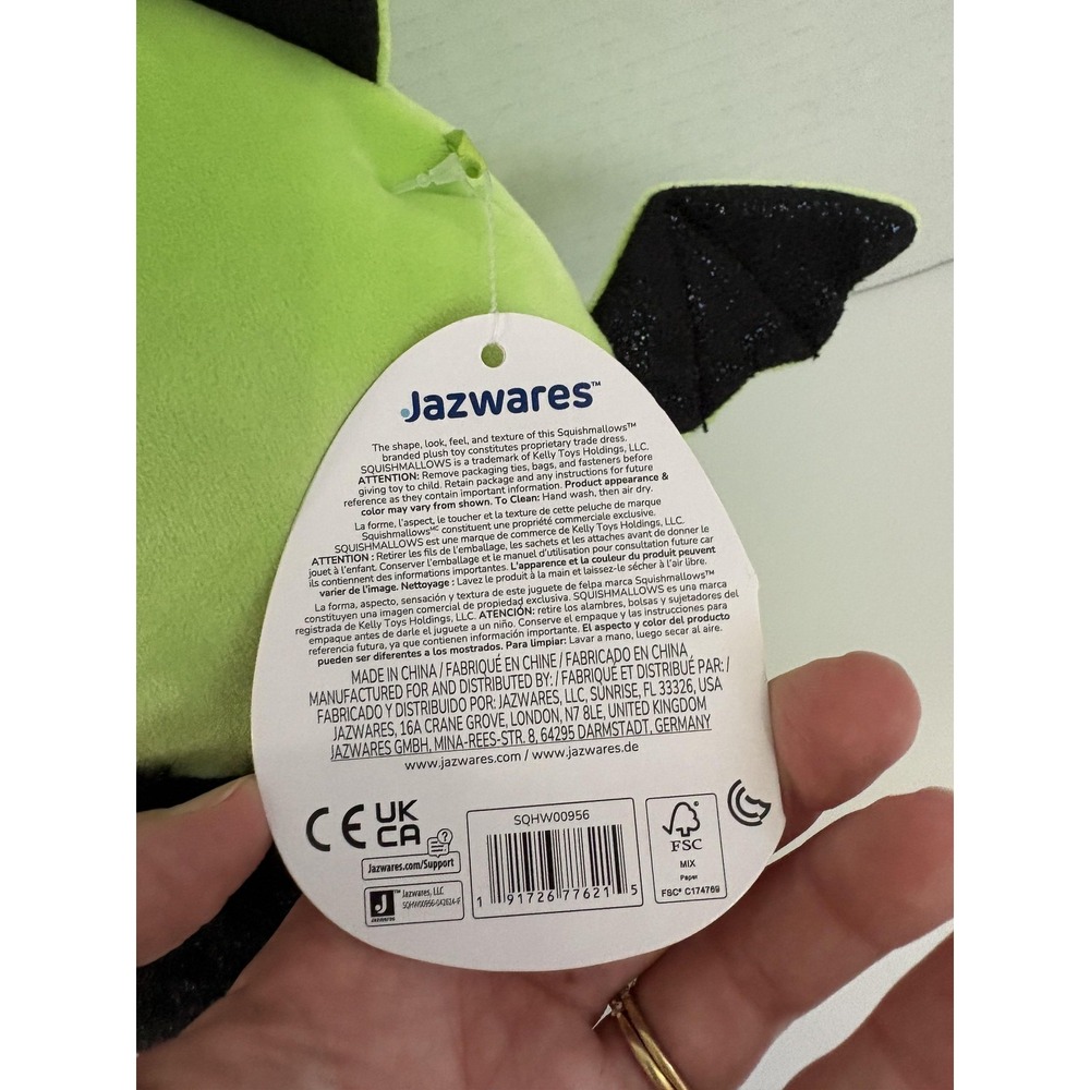 Squishmallows Leap Bat Plush Jazwares Halloween 12" Soft Toy NWT With‎ Tags - Picture 3 of 6